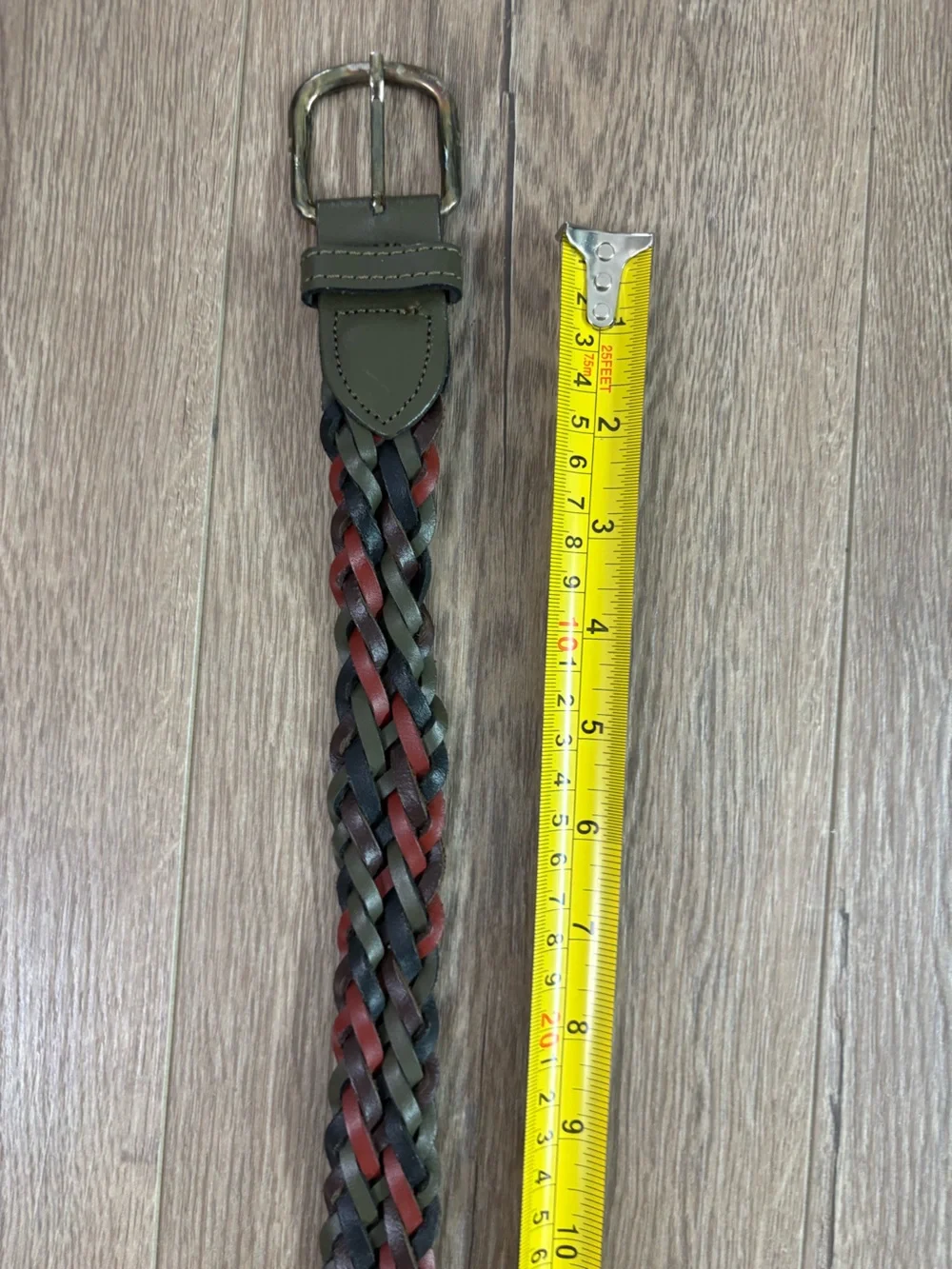 Argentina Leather Belt Men’s Size XL Tri Color Braided